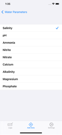Enter Data for Various Water Parameters